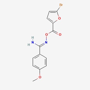 molecular formula C13H11BrN2O4 B11575479 N'-{[(5-bromofuran-2-yl)carbonyl]oxy}-4-methoxybenzenecarboximidamide 