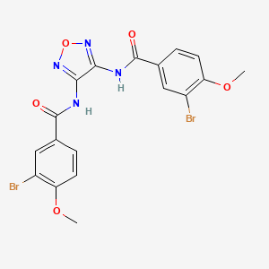 molecular formula C18H14Br2N4O5 B11575645 N,N'-1,2,5-oxadiazole-3,4-diylbis(3-bromo-4-methoxybenzamide) 