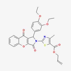 molecular formula C29H26N2O7S B11575680 prop-2-en-1-yl 2-[1-(3,4-diethoxyphenyl)-3,9-dioxo-3,9-dihydrochromeno[2,3-c]pyrrol-2(1H)-yl]-4-methyl-1,3-thiazole-5-carboxylate 