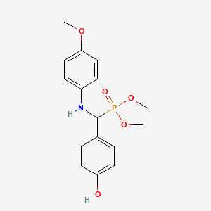 molecular formula C16H20NO5P B11575728 Dimethyl [(4-hydroxyphenyl)[(4-methoxyphenyl)amino]methyl]phosphonate 