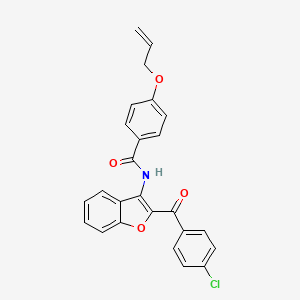 molecular formula C25H18ClNO4 B11575791 N-{2-[(4-chlorophenyl)carbonyl]-1-benzofuran-3-yl}-4-(prop-2-en-1-yloxy)benzamide 