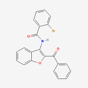 molecular formula C22H14BrNO3 B11575956 N-(2-benzoyl-1-benzofuran-3-yl)-2-bromobenzamide 