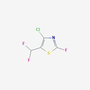 molecular formula C4HClF3NS B011576 4-Chloro-5-(difluoromethyl)-2-fluorothiazole CAS No. 105315-45-5
