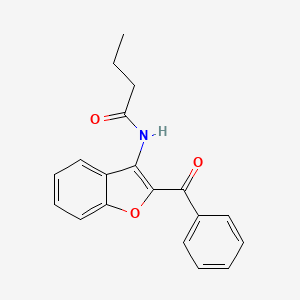 molecular formula C19H17NO3 B11576135 N-(2-benzoyl-1-benzofuran-3-yl)butanamide 