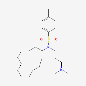 molecular formula C24H42N2O2S B11576616 N-cyclododecyl-N-[3-(dimethylamino)propyl]-4-methylbenzenesulfonamide 