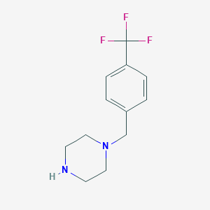 molecular formula C12H15F3N2 B011577 1-[4-(Trifluoromethyl)benzyl]piperazine CAS No. 107890-32-4