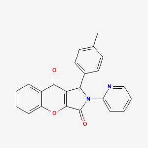 molecular formula C23H16N2O3 B11577010 1-(4-Methylphenyl)-2-(pyridin-2-yl)-1,2-dihydrochromeno[2,3-c]pyrrole-3,9-dione 