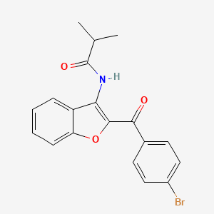 molecular formula C19H16BrNO3 B11577124 N-[2-(4-bromobenzoyl)-1-benzofuran-3-yl]-2-methylpropanamide 