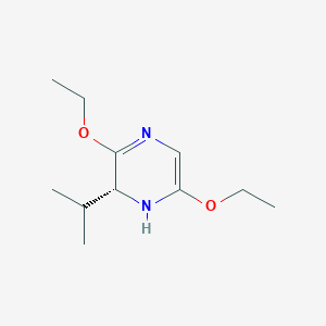 molecular formula C11H20N2O2 B115772 (R)-3,6-Diethoxy-2-isopropyl-1,2-dihydropyrazine CAS No. 157505-99-2