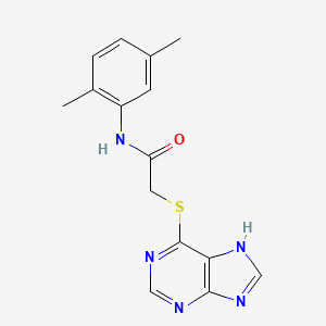 molecular formula C15H15N5OS B11577240 N-(2,5-dimethylphenyl)-2-(7H-purin-6-ylsulfanyl)acetamide 