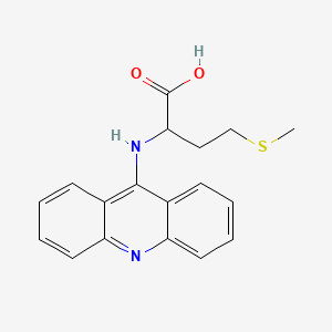 molecular formula C18H18N2O2S B11577244 Butyric acid, 2-(acridin-9-ylamino)-4-methylthio- 