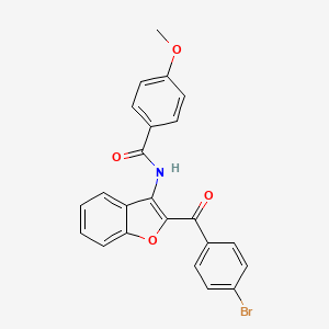molecular formula C23H16BrNO4 B11577367 N-[2-(4-bromobenzoyl)-1-benzofuran-3-yl]-4-methoxybenzamide 