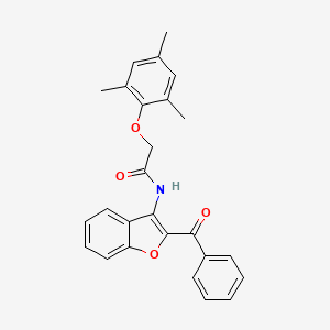 molecular formula C26H23NO4 B11577551 N-(2-benzoyl-1-benzofuran-3-yl)-2-(2,4,6-trimethylphenoxy)acetamide 