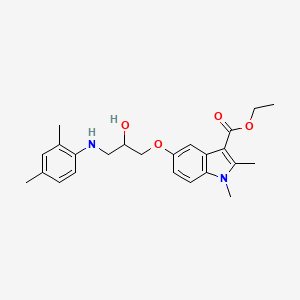 molecular formula C24H30N2O4 B11577631 ethyl 5-{3-[(2,4-dimethylphenyl)amino]-2-hydroxypropoxy}-1,2-dimethyl-1H-indole-3-carboxylate 