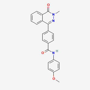 molecular formula C23H19N3O3 B11577792 N-(4-methoxyphenyl)-4-(3-methyl-4-oxo-3,4-dihydrophthalazin-1-yl)benzamide 
