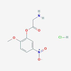 molecular formula C9H11ClN2O5 B115786 2-Methoxy-5-nitrophenyl glycinate CAS No. 153562-56-2