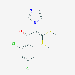 1-(2,4-Dichlorophenyl)-2-imidazol-1-yl-3,3-bis(methylsulfanyl)prop-2-en-1-one