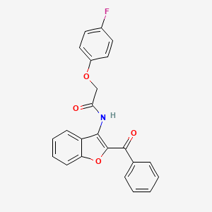 molecular formula C23H16FNO4 B11579320 N-(2-benzoyl-1-benzofuran-3-yl)-2-(4-fluorophenoxy)acetamide 