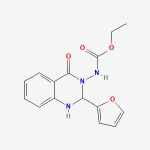 molecular formula C15H15N3O4 B11580435 ethyl [2-(furan-2-yl)-4-oxo-1,4-dihydroquinazolin-3(2H)-yl]carbamate 