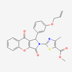 molecular formula C26H20N2O6S B11580490 methyl 2-{3,9-dioxo-1-[3-(prop-2-en-1-yloxy)phenyl]-3,9-dihydrochromeno[2,3-c]pyrrol-2(1H)-yl}-4-methyl-1,3-thiazole-5-carboxylate 