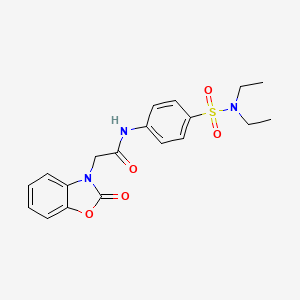 molecular formula C19H21N3O5S B11580520 N-(4-Diethylsulfamoyl-phenyl)-2-(2-oxo-benzooxazol-3-yl)-acetamide 