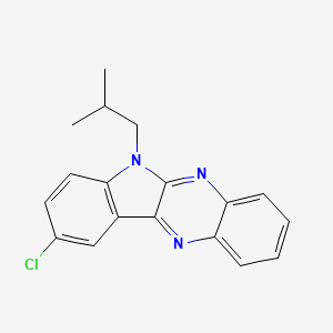 molecular formula C18H16ClN3 B11580624 9-chloro-6-isobutyl-6H-indolo[2,3-b]quinoxaline 