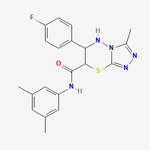 molecular formula C20H20FN5OS B11580661 N-(3,5-dimethylphenyl)-6-(4-fluorophenyl)-3-methyl-6,7-dihydro-5H-[1,2,4]triazolo[3,4-b][1,3,4]thiadiazine-7-carboxamide 