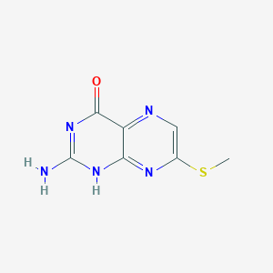 molecular formula C7H7N5OS B115807 2-Amino-7-(methylsulfanyl)pteridin-4(1H)-one CAS No. 113193-94-5