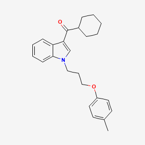 molecular formula C25H29NO2 B11580702 cyclohexyl{1-[3-(4-methylphenoxy)propyl]-1H-indol-3-yl}methanone 