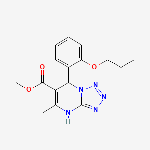 molecular formula C16H19N5O3 B11580709 Methyl 5-methyl-7-(2-propoxyphenyl)-4,7-dihydrotetrazolo[1,5-a]pyrimidine-6-carboxylate 