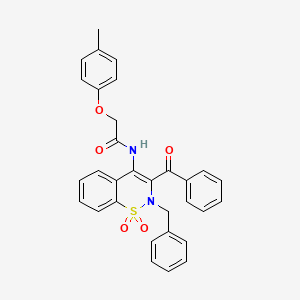 molecular formula C31H26N2O5S B11581184 N-(3-benzoyl-2-benzyl-1,1-dioxido-2H-1,2-benzothiazin-4-yl)-2-(4-methylphenoxy)acetamide 