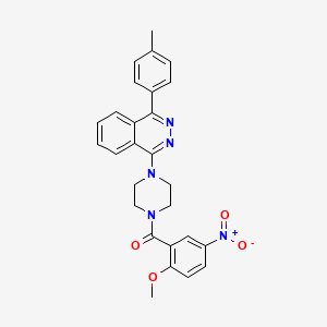 molecular formula C27H25N5O4 B11581319 1-[4-(2-Methoxy-5-nitrobenzoyl)piperazin-1-yl]-4-(4-methylphenyl)phthalazine 