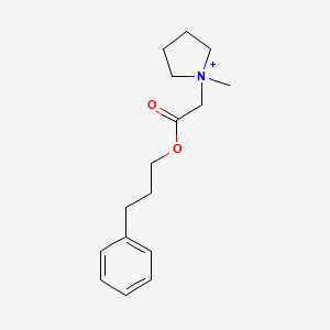 molecular formula C16H24NO2+ B11581569 1-Methyl-1-[2-oxo-2-(3-phenylpropoxy)ethyl]pyrrolidinium 