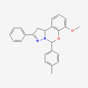 molecular formula C24H22N2O2 B11581955 7-Methoxy-5-(4-methylphenyl)-2-phenyl-1,10b-dihydropyrazolo[1,5-c][1,3]benzoxazine 