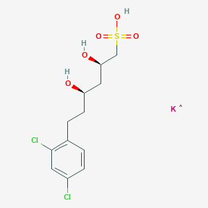 molecular formula C12H16Cl2KO5S B115824 6-(2,4-Dichlorophenyl)-2,4-dihydroxyhexane-1-sulfonic acid CAS No. 141263-69-6