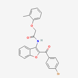 molecular formula C24H18BrNO4 B11582873 N-[2-(4-bromobenzoyl)-1-benzofuran-3-yl]-2-(2-methylphenoxy)acetamide 
