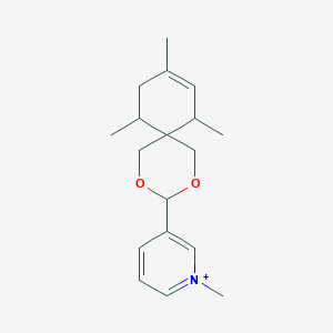 molecular formula C18H26NO2+ B11582883 1-Methyl-3-(7,9,11-trimethyl-2,4-dioxaspiro[5.5]undec-8-en-3-yl)pyridinium 