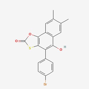 molecular formula C19H13BrO3S B11582952 4-(4-Bromophenyl)-5-hydroxy-7,8-dimethylnaphtho[2,1-d][1,3]oxathiol-2-one 
