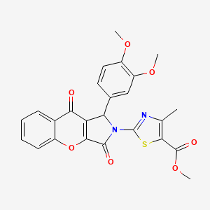 molecular formula C25H20N2O7S B11583048 methyl 2-[1-(3,4-dimethoxyphenyl)-3,9-dioxo-3,9-dihydrochromeno[2,3-c]pyrrol-2(1H)-yl]-4-methyl-1,3-thiazole-5-carboxylate 