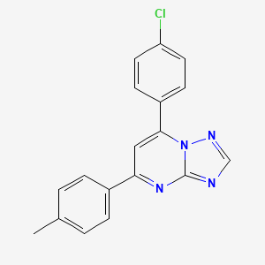 molecular formula C18H13ClN4 B11583068 7-(4-Chlorophenyl)-5-(4-methylphenyl)-[1,2,4]triazolo[1,5-a]pyrimidine 