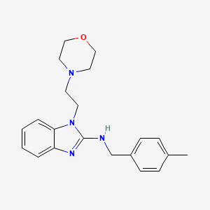 molecular formula C21H26N4O B11583174 N-(4-methylbenzyl)-1-[2-(morpholin-4-yl)ethyl]-1H-benzimidazol-2-amine 
