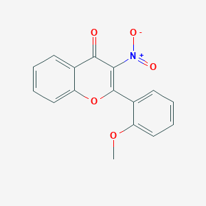 molecular formula C16H11NO5 B115833 2-(2-Methoxyphenyl)-3-nitrochromen-4-one CAS No. 143468-20-6