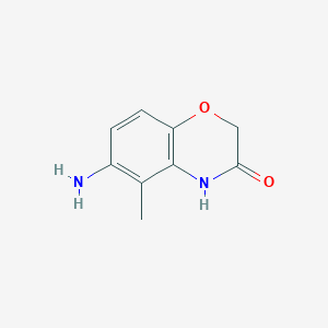 molecular formula C9H10N2O2 B115835 6-amino-5-methyl-4H-benzo[1,4]oxazin-3-one CAS No. 141068-94-2