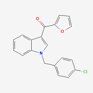molecular formula C20H14ClNO2 B11584008 [1-[(4-Chlorophenyl)methyl]indol-3-yl]-(furan-2-yl)methanone 