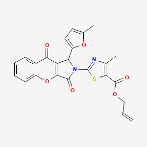 molecular formula C24H18N2O6S B11584059 prop-2-en-1-yl 4-methyl-2-[1-(5-methylfuran-2-yl)-3,9-dioxo-3,9-dihydrochromeno[2,3-c]pyrrol-2(1H)-yl]-1,3-thiazole-5-carboxylate 