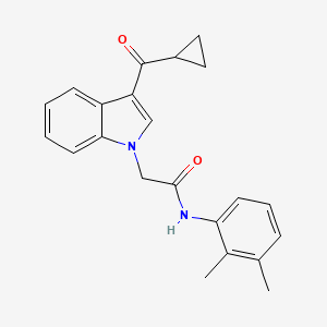 molecular formula C22H22N2O2 B11584066 2-(3-Cyclopropanecarbonyl-indol-1-yl)-N-(2,3-dimethyl-phenyl)-acetamide 