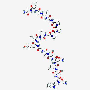 molecular formula C94H145N23O24 B115841 Gwtlnsagyllgpppalala-conh2 CAS No. 143896-17-7