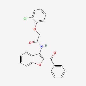 molecular formula C23H16ClNO4 B11584179 N-(2-benzoyl-1-benzofuran-3-yl)-2-(2-chlorophenoxy)acetamide 