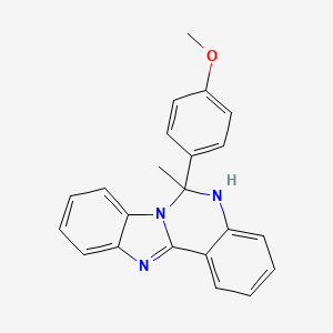 molecular formula C22H19N3O B11584187 6-(4-Methoxyphenyl)-6-methyl-5,6-dihydrobenzimidazo[1,2-c]quinazoline 
