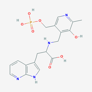 molecular formula C18H21N4O7P B115844 5'-Phosphopyridoxyl-7-azatryptophan CAS No. 157117-38-9